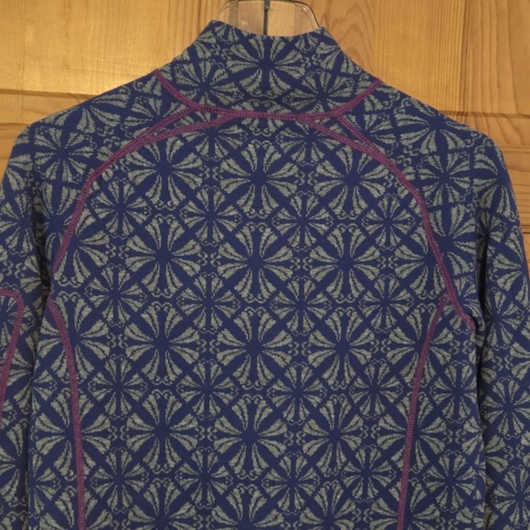 Title Nine Half Zip Pullover Merino Wool blend Sweater Purple size M - Picture 11 of 13